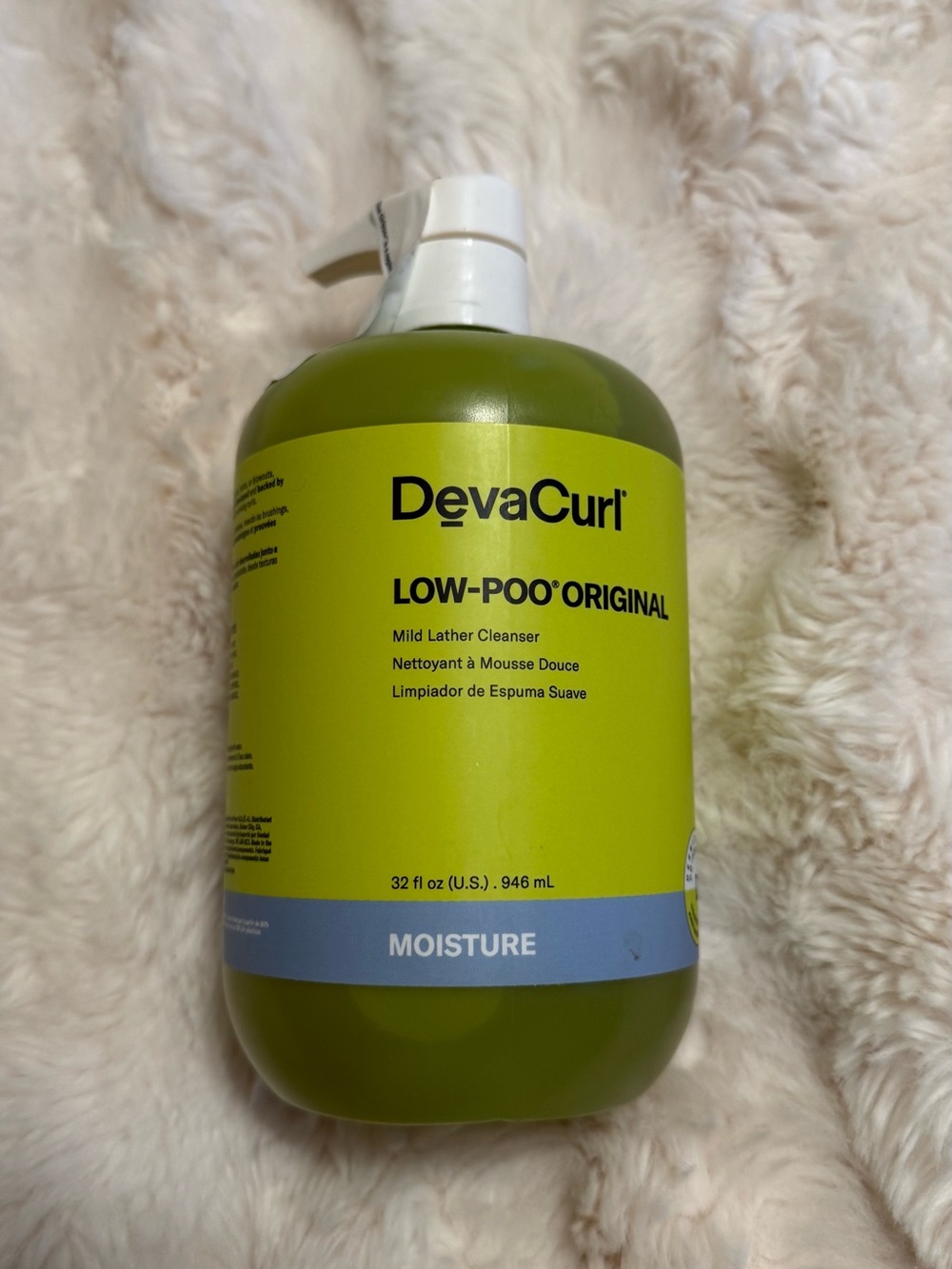 DevaCurl Low-Poo Original Mild Lather Cleanser - Green NEW 32oz With Punp